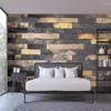 Bakgrundsbilder Anpassade 3D -svart marmor Brick Wall Bakgrund Bakgrund Väggmålningen