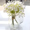 Decorative Flowers 20cm White Gypsophila Artificial Wedding Bride DIY Bouquet Decoration Plastic Babies Breath Fake Flower Home Decor