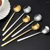 Coffee Scoops Stainless Steel Round Spoon Bird's Nest White Fungus Honey Dessert Wedding Gift Stirring