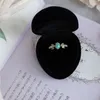 Cluster Rings Women's Zircon Natural Moonstone Opening Abjustabe Ring For Women Girl Fashion Jewelry Gifts
