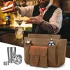 Duffel Bags Bartender Bag Genuine Leather Waxed Canvas Portable Cocktail Shaker Kit With Handle For Travel Home Indoor Outdoor Party