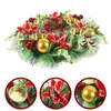 Fleurs décoratives de Noël Favors Ornement Porte d'entrée Candelabra Wath Plastique Plastique Couronnes Goodies