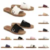 womens slippers sandals Mules flat slides Light tan beige white black pink blue lace Lettering canvas slippers women summer outdoor indoor beach shoes eur35-42