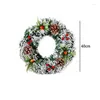 装飾的な花1ピースクリスマスリースホリデープラスチック40cmハンギングオーナメント