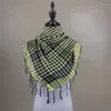 Écharpes motif de poule colorblock shemagh foulard arabe du désert couche enveloppe kariel carré kariel kâle avec glands