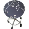Coperchio di sedia Coperchio di sedile rotondo anti-dirty spandex sgabello sgabello elastico stampato floreale a casa protettore