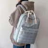 Skolväskor Fashion Girl College Casual Portable Women ryggsäck Randig bok Laptop Bag For Teenage Travel Shoulder Ruckssack