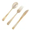 Wegwerp Flatware 2 Sets Party Forks Gold Plastic Utsils AFBRAK SERVERENDE LIJPEN FLASH