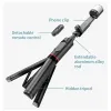 Trépied monopodes selfie stick avec trépied léger avec le support de téléphone portable pliable sans fil à distance mini Trépied pour smartphone pour smartphone