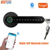 Bloquear Tuya/TTLOCK FIGHT IMPRIMENTO PORTA DE PORTA ELETRONAL Bluetooth Senha Handle Bloqueio Aplicativo Desbloquear o suporte de entrada sem chave iOS/Android