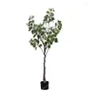 Decoratieve bloemen Simulatie Eucalyptus Tree European Style Showroom Silk Entry Lux Round Leaf Green Plant binnen