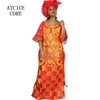 Vestidos africanos para mujer Bazin Riche Computer Emboridery Tamaño largo Vestido largo con bufanda 240401