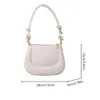 2024 Korean Style Simple Pu Underarm Bag Minority Design Crossbody Bag Women Handbag Girls Fashion Retro Handbag