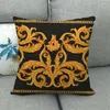 Pillow European Floral Gold Black Blue Linen Covers Modern Nordic Geometric Decorative Pillows Cover Couch Boho Decor