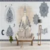 Murais de papel de parede de parede para Milofi Zen Chinese Yoga Studio Background