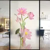 Window Stickers No Glue Privacy Windows Film Decorative Chinese Flower Painting Stained Glass Static Cling Frosted