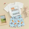 Conjuntos de ropa Summer Pascua niños niños pequeños