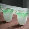 Tasses Saucers Cabbage en verre transparent en verre