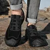 Sapatos casuais de couro masculino Primavera e outono ao ar livre trabalha sem escorregamento