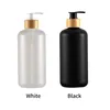 Liquid Soap Dispenser 500 ml badkamer voor shampoo Refilleerbare fles Press Douche gel boerderij aanrechtlotion met bamboepomp