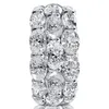 웨딩 반지 Huitan Bling Women 's with Oval Cubic Zirconia Crystal Party Jewelry 성명 반지를위한 반짝이는 액세서리