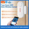 検出器TUYAスマートWiFiドアウィンドウワイヤレスセンサーサウンドアラームスマートライフアプリリモートコントロールタイミングディサームアームホームセキュリティ保護