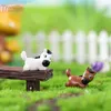 Decorative Figurines Mini Micro Landscape Pony Baubles Repose Brown White Diy