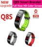 Q8S Q8 Smart Bracelet Tracker Freqüência cardíaca Monitore Pressão arterial Tela colorido Tela impermeabilizada Relógio de pulseira Smart para SMART PH5090191
