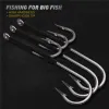 Fishhooks 7st Rostfritt stål Assist Jig Fishing Hook Dubbla skarpa starka fiskkrokar för saltvattenfiske storlek 6/0 ~ 13/0