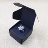 Boîte de papier de bricolage de bijoux avec carte d'oreille inserts 100box 100 cartes de boucle d'oreille blanc / marron / noir cadeau