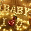 Dekorativa figurer 16 cm LED -lampor 26 bokstäver nummer ljus bröllop baby shower valentiner dag lycklig födelsedag hem fest jul