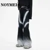 Heren jeans noymei contrast kleur patchwork ontwerp chic 2024 lente denim wide been broek mannelijke high street boot-cut Jean niche wa3990