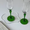 Wijnglazen 1 stks ouderwetse champagne glazen groene staaf goblet huishouden zoete smaragd smalderde huisbar drinkware