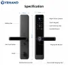 Verrouillez Yrhand Tuya WiFi Video Interphone Lock Remote Déverrouillage Digital Electronic Biometric Smart Door Smart Door Lock pour la maison