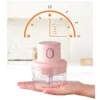 250 ml Pink USB sans fil électrique Masher Sturdy Press Mincer Vegetable Chili Grider Grinder Food Chopper Kitchen Tools