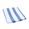 Table Cloth Placemat Cotton Stylish Western Style Atmosphere Enhancement Blue Gingham Stripe Pattern Fully Washed