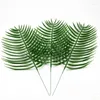 Fiori decorativi 2 pezzi di foglie di fogliame di palmo tropicali di foglia verde artificiale grande pianta per foglie di fogliame di palma tropicale per feste hawaiane per matrimoni da casa giardino