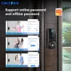 Заблокировать приложение Tuya Wi -Fi Автоматическое электронное без ключа Deadbolt Smart Door Lock с цифровым отпечатками IC Mechanal Key Home