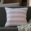 Kissen Beige Cover rosa Streifen -Leinen schwarz 45x45 cm 30x50 cm Einfache Heimdekoration für Wohnzimmerbett