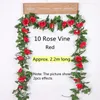 Fleurs décoratives 1pcs Vinée rose artificielle de soie suspendue pour la chambre murale jardin plantes Garland Christmas Party Mariage Décoration