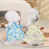 Vêtements de chien petits chiens floral princesse chiot jupe chat imprimerie robe de mariée