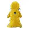 Dog Apparel Stylish Pet Rain Cloak Breathable Raincoat Adorable Waterproof Full Body Coverage Brim Layered Hooded