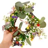 Decorative Flowers Wreath Holder Rings Wreaths Spring Decor Front Door Leaf Plastic Artificial Pillar Welcome