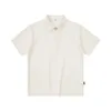 Jue Deng American 220g Pearl Cotton Shirt Kort ärm Mäns sommar ny polo krage Paul halv zip-t-shirt