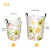 Laundry Bags Folding Basket Avocado Eggs Dirty Clothes Toys Storage Bucket Wardrobe Clothing Organizer Hamper