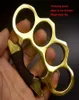 Förtjockad metallfinger tiger säkerhetsförsvar mässing knuckle duster selfdefense utrustning armband pocket edc verktyg5236280y8988616