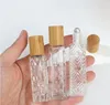Bouteilles de rangement 10 ml rouleau en verre d'huile essentielle avec balles de parfum rouleau sur flacons de voyage