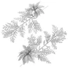 Dekorativa blommor 6 datorer Julprydnader Blomma Wreath Decor Table Supply Xmas Tree Pine Branches