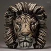 Decorative Figurines Striking Contemporary Animal Scul Sculpture Collection Lion Tiger Bust By Of Edge Scenes Home Decore Accessories