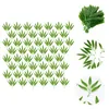 Decorative Flowers 100 Pcs Bamboo Leaves Plant Adornment Garden Decoration Spring Home Simulation Ornaments Accessories